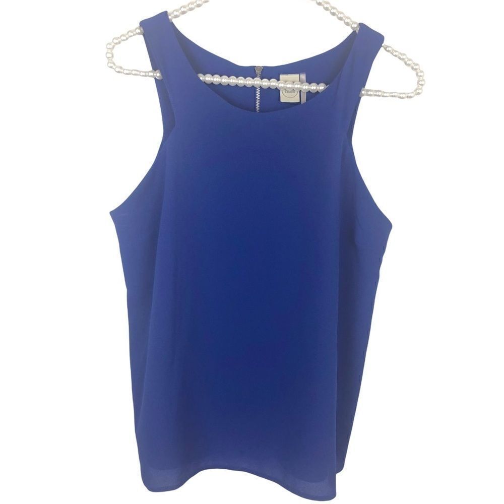 Paper Crane blue sleeveless top